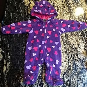Fleece infant snowsuit